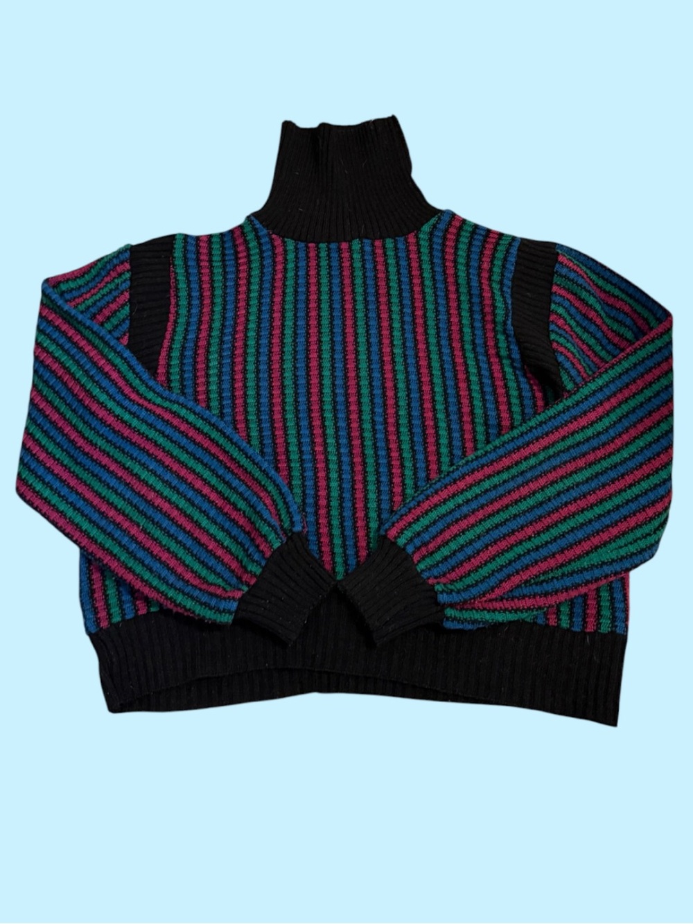 1980s striped sweater